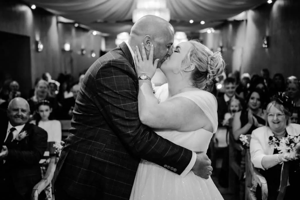 Runa Farm wedding photography - bride and groom at rustic barn venue in County Durham