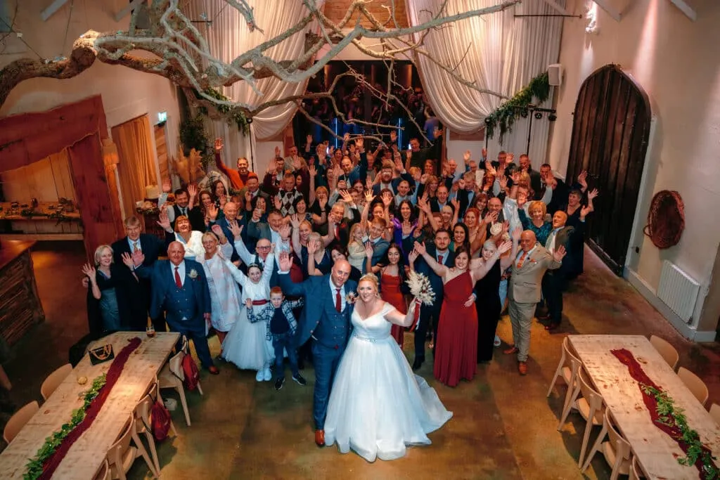 Runa Farm wedding photography - bride and groom at rustic barn venue in County Durham