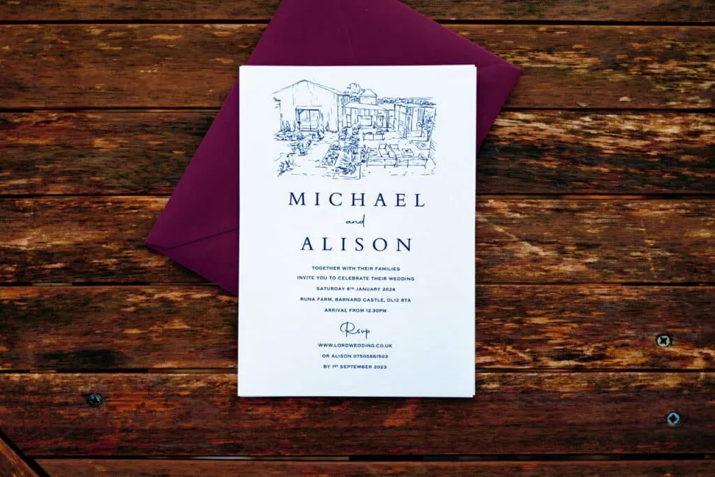 Runa Farm wedding photography - bride and groom at rustic barn venue in County Durham