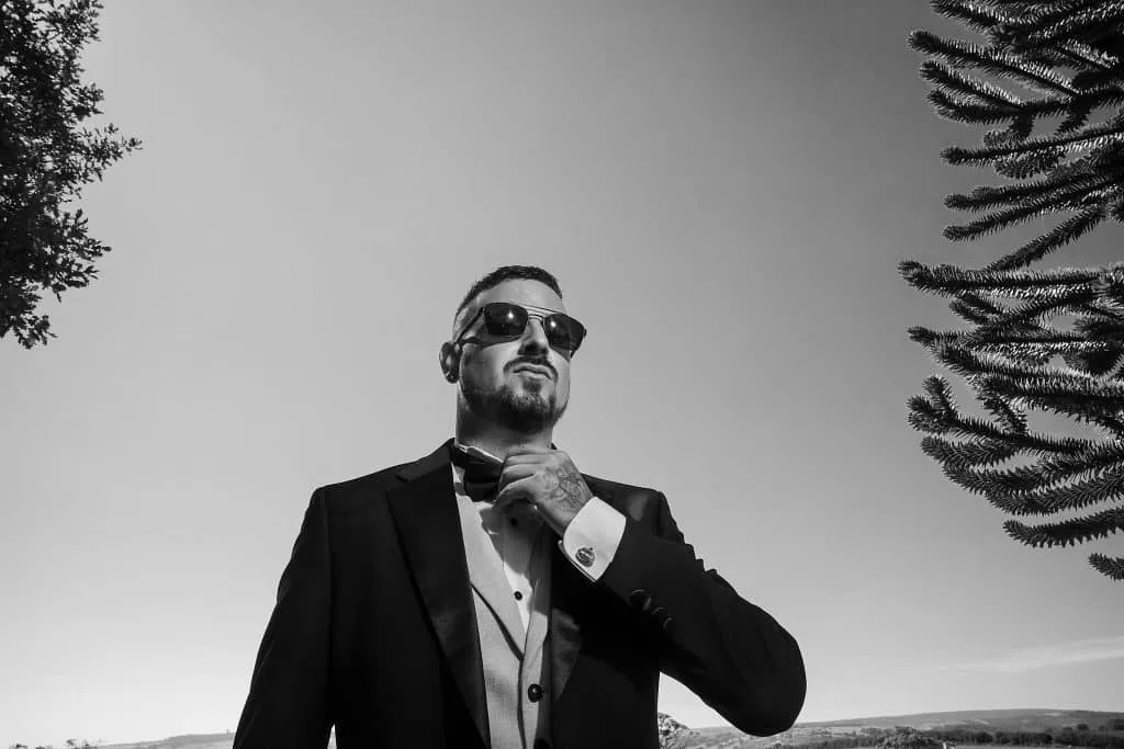 Sneaton Castle wedding - bride and groom at historic castle venue on Yorkshire coast