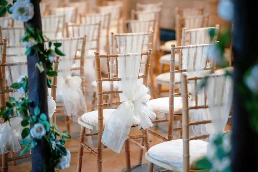 Sneaton Castle wedding - bride and groom at historic castle venue on Yorkshire coast