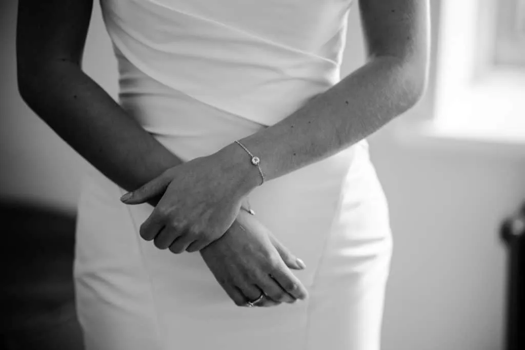 Sneaton Castle wedding - bride and groom at historic castle venue on Yorkshire coast