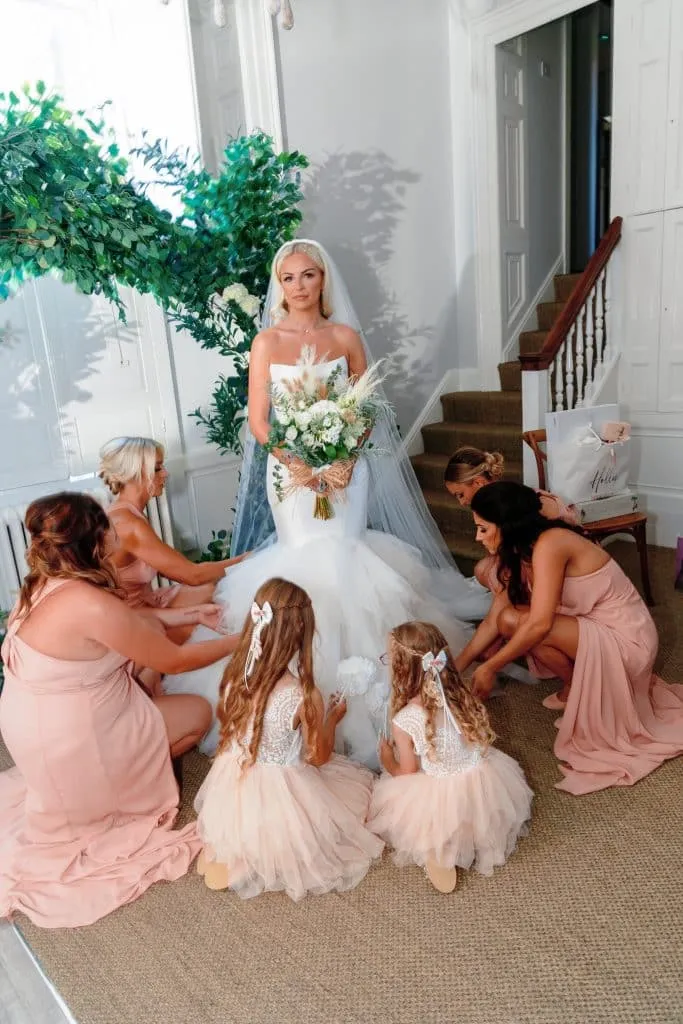 Sneaton Castle wedding - bride and groom at historic castle venue on Yorkshire coast
