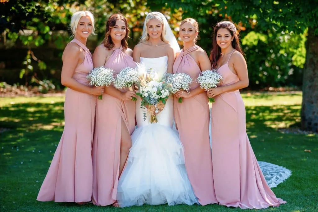 Sneaton Castle wedding - bride and groom at historic castle venue on Yorkshire coast